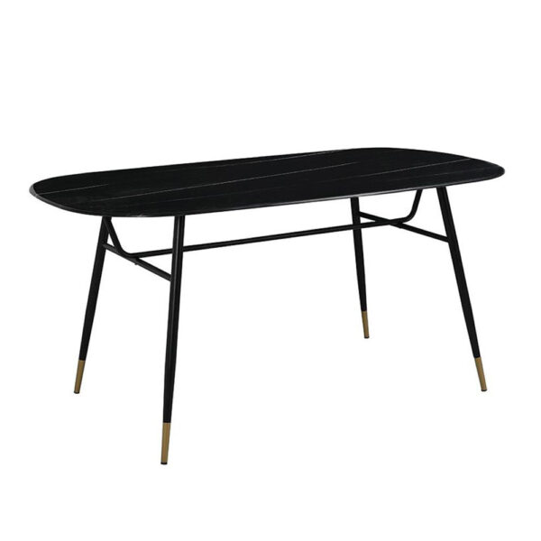 NERO Τραπέζι Μαύρο Με Όψη Μαρμάρου 160x90xH76,5cm