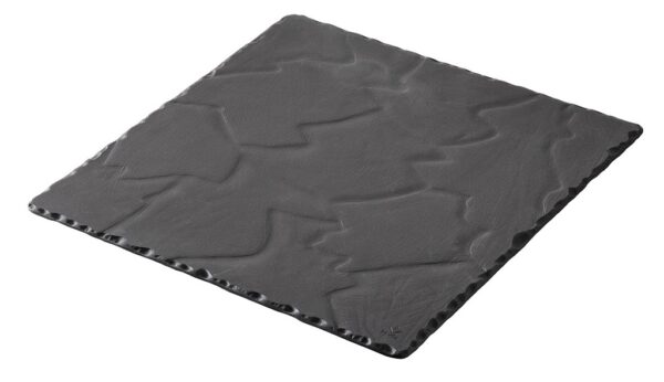 BASALT “MATT SLATE” SQUARE PLATE 25CM