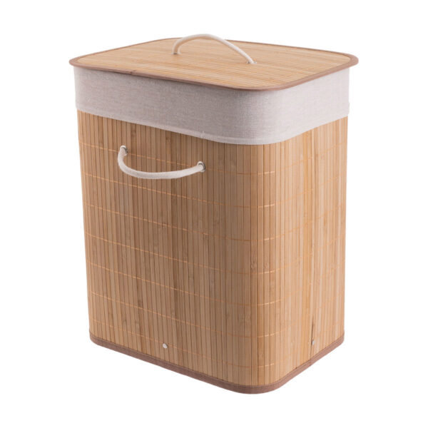 ESTIA Καλαθι Απλυτων BAMBOO ESSENTIALS Πτυσσομενο Ορθογωνιο 60lt