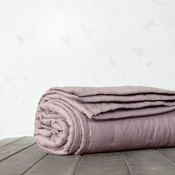 Κουβερλί Γίγας Linen – Dusty Pink