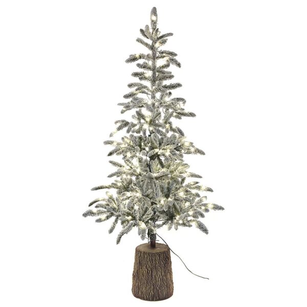 Δενδρο PRE-LIT PRINCESS PINE 210EK ME 200 Λευκα LED Σε FIBER GLASS RESIN Βαση