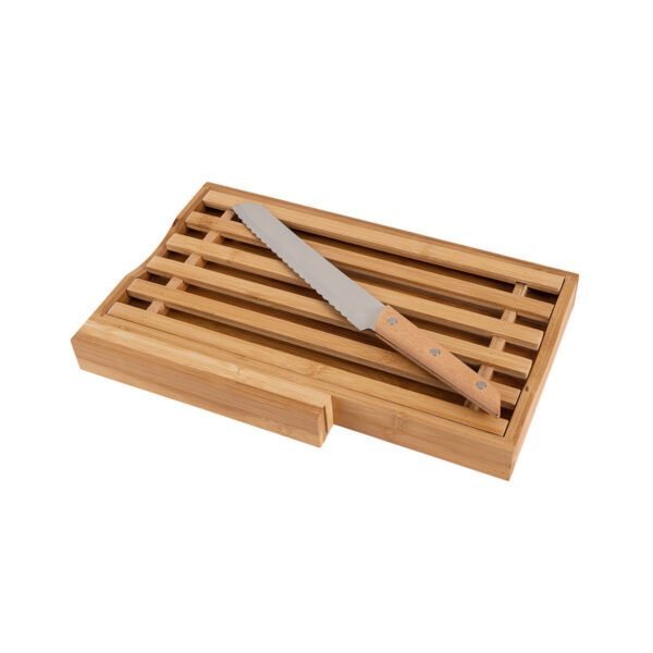 ESTIA Επιφανεια Κοπης BAMBOO ESSENTIALS Με Μαχαιρι Ψωμιου 35.5x22x3.5cm