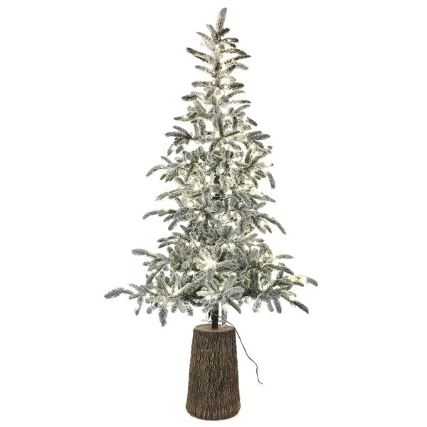 Δενδρο PRE-LIT PRINCESS PINE 240EK ME 300 Λευκα LED Σε FIBER GLASS RESIN Βαση