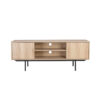 BREEZE COFFEE TABLE Φυσικο Μαυρο D50xH50,5cm