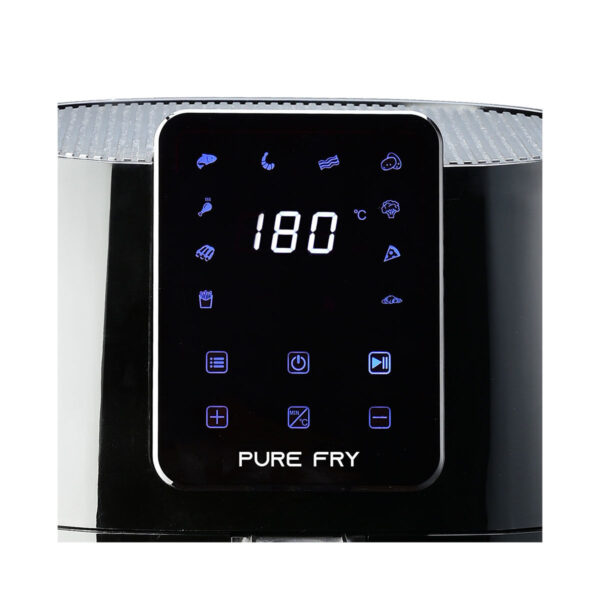 ESTIA Φριτεζα Αερος PURE FRY 1500w 5lt ME Ψηφιακη Οθονη & 10 Προγραμματα Μαυρο