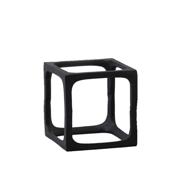 CUBO DECO Αλουμινιο Μαυρο ROUGH 16,5×16,5xH16,5cm