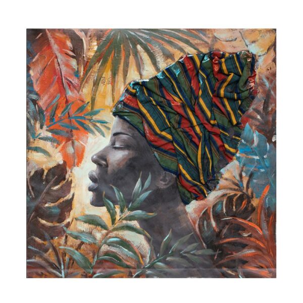 JUNGLE LADY 3 DECO Πινακας Καμβας Πολυχρωμο 80x80xH3,5cm