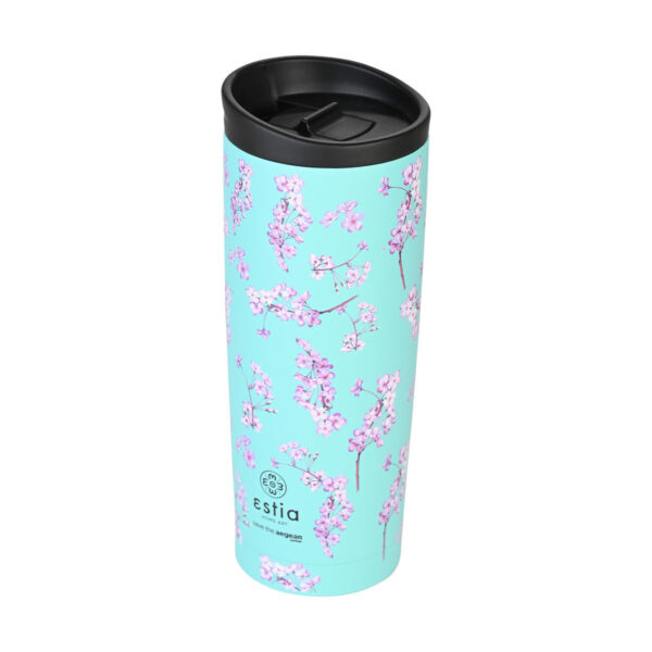 ESTIA Θερμος TRAVEL MUG SAVE THE AEGEAN 450ml BLOSSOM GREEN