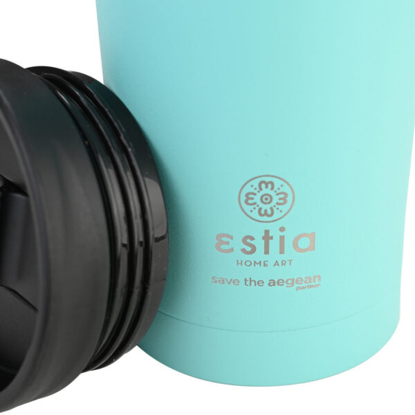 ESTIA Θερμος TRAVEL MUG SAVE THE AEGEAN 450ml BERMUDA GREEN