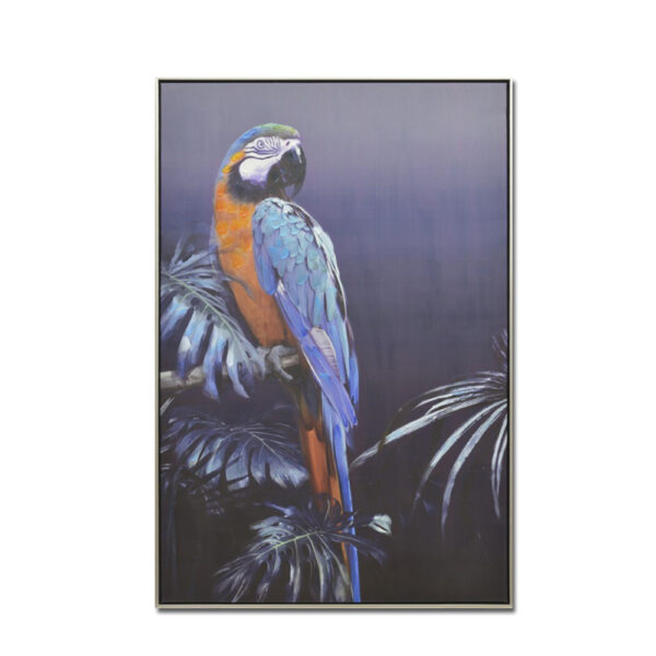 BLUε PARROT Πινακας Καμβας Πολυχρωμο Ξυλο 82x122xH5cm