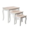 Ξυλινο Λευκο COFFE TABLE Με 2 Συρταρια 110×50.5×48.5εκ(συρταρια 22χ40χ12) K