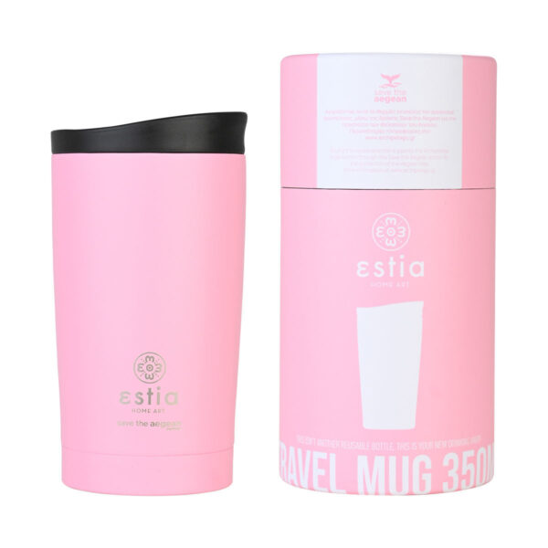 ESTIA Θερμος TRAVEL MUG SAVE THE AEGEAN 350ml BLOSSOM ROSE