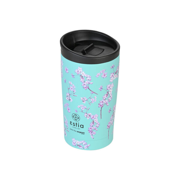 ESTIA Θερμος TRAVEL MUG SAVE THE AEGEAN 350ml BLOSSOM GREEN