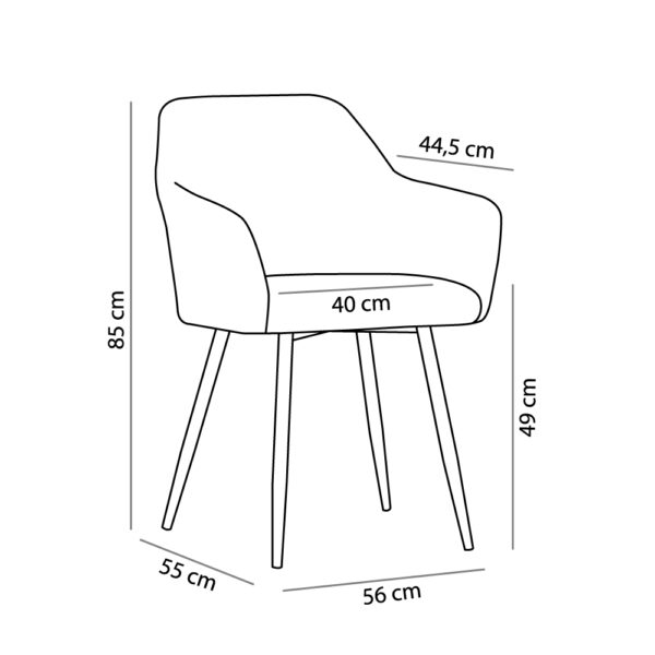 SAVVY Καρεκλα PURO Ανοιχτο 56x55xH85cm