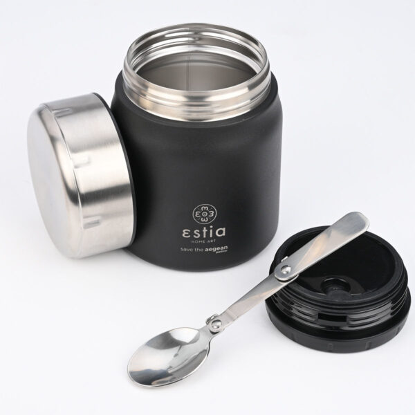 ESTIA Θερμος LUNCH POT SAVE THE AEGEAN 0.5lt MIDNIGHT BLACK