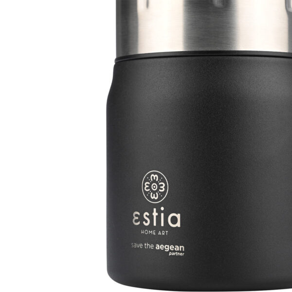 ESTIA Θερμος LUNCH POT SAVE THE AEGEAN 0.5lt MIDNIGHT BLACK