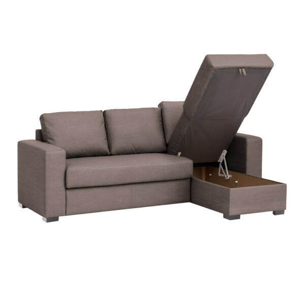 ALDO CRISTIANO Καναπες Κρεβατι Γωνια Αναστρεψιμη TAUPE R461 220x150xH88cm