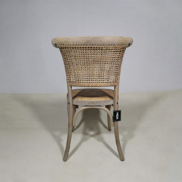 Καρεκλα TOON WOOD ANT.GREY W⁄RATTAN SEAT ⁄BACK W45xD42xH47⁄89CM