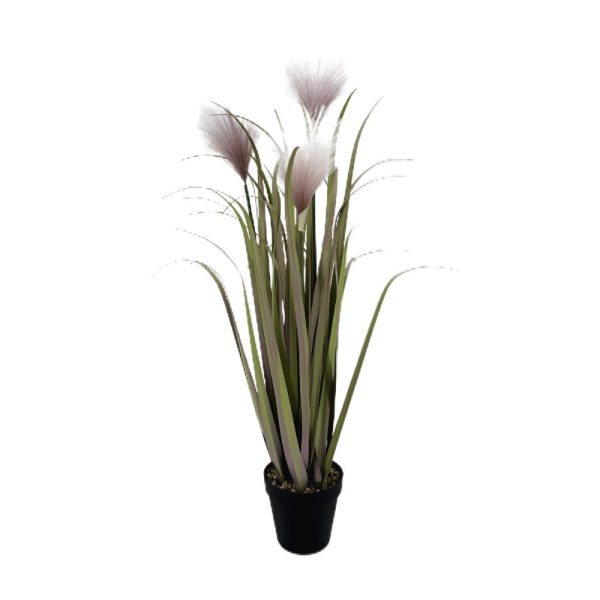 GRASS 3 Τεχνητο Φυτο PVC Πρασινο Μωβ H78cm