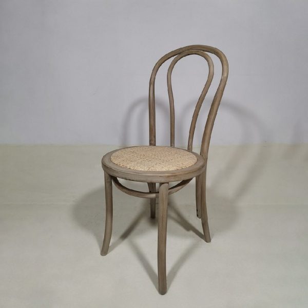 Καρεκλα BEECH WOOD ANT.GREY W⁄RATTAN SEAT W42xD42xH46⁄88CM