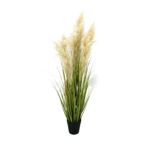 GRASS 5 Τεχνητο Φυτο PVC Πρασινο Καφε Μπεζ H122cm