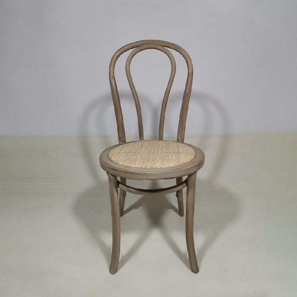 Καρεκλα BEECH WOOD ANT.GREY W⁄RATTAN SEAT W42xD42xH46⁄88CM