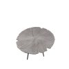 LEAF 40 SIDE TABLE COPPER ANTIQUE Μαυρο 40x40xH32cm