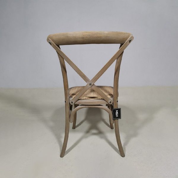 Καρεκλα Χιαστη⁄ Στιβασιμη TOON + RATTAN SEAT ANT.GREY W44xD42xH46⁄88CM