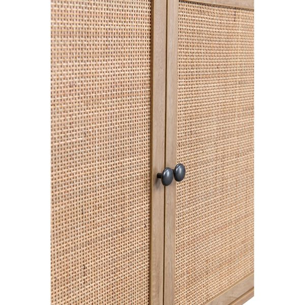 AMMOS Μπουφες 3συρταρια Φυσικο Με RATTAN 150x39xH79cm