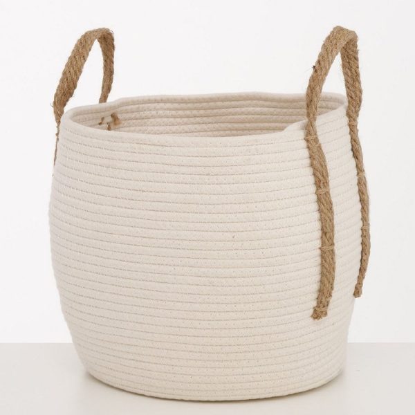 Καλαθι Set⁄3 Πλεκτο Κρεμ Takeo H23-30cm D23-34cm Jute, Cotton