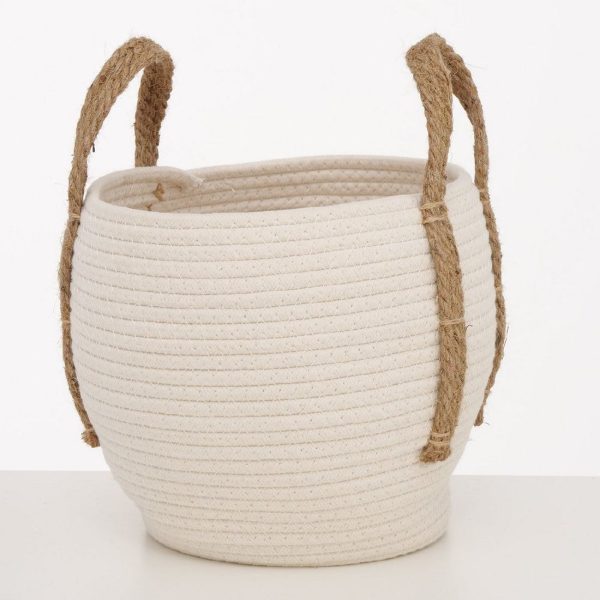 Καλαθι Set⁄3 Πλεκτο Κρεμ Takeo H23-30cm D23-34cm Jute, Cotton