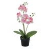 ORCHID 2 Τεχνητο Φυτο PE⁄PP PEVA Μωβ Πρασινο H35cm