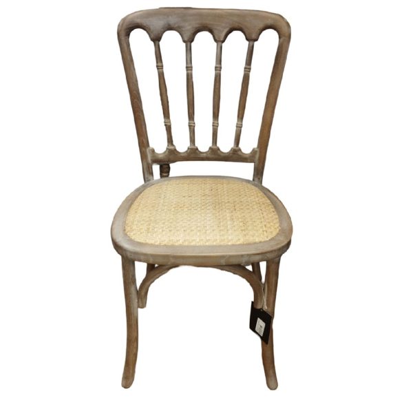 Καρεκλα TOON WOOD ANT.GREY W⁄RATTAN NATURAL SEAT W45xD46xH40⁄92CM