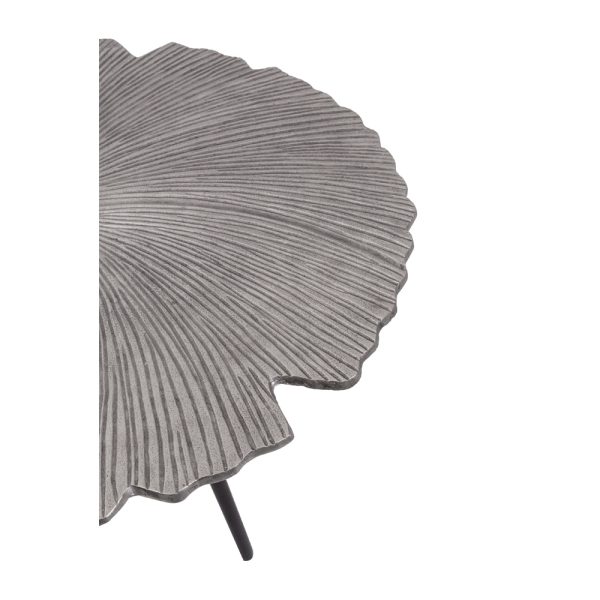 LEAF 60 SIDE TABLE NICKEL Μαυρο 60x60xH41cm