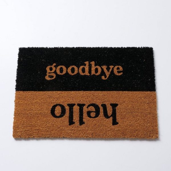 Πατακι Πορτας Hello-Goodbye 60χ40cm Καφε PVC Coconut