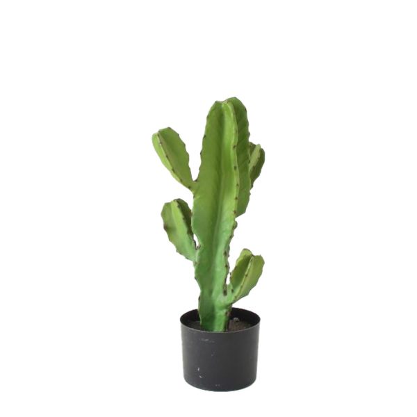 CANDELABRA CACTUS Τεχνητο Φυτο Κακτος Σε Γλαστρα PU Πρασινο H55cm