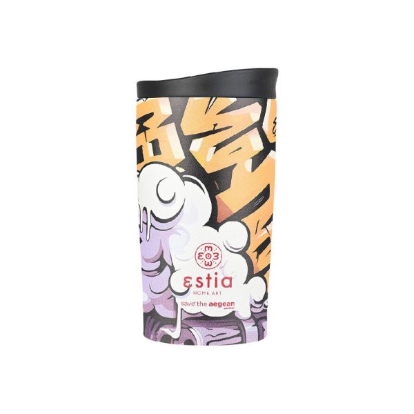 ESTIA Θερμος TRAVEL MUG SAVE THE AEGEAN 350ml GRAFFITI RHYTHM