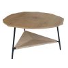 TREE SIDE TABLE Φυσικο Μαυρο 46x46xH52cm