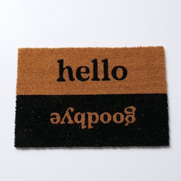 Πατακι Πορτας Hello-Goodbye 60χ40cm Καφε PVC Coconut