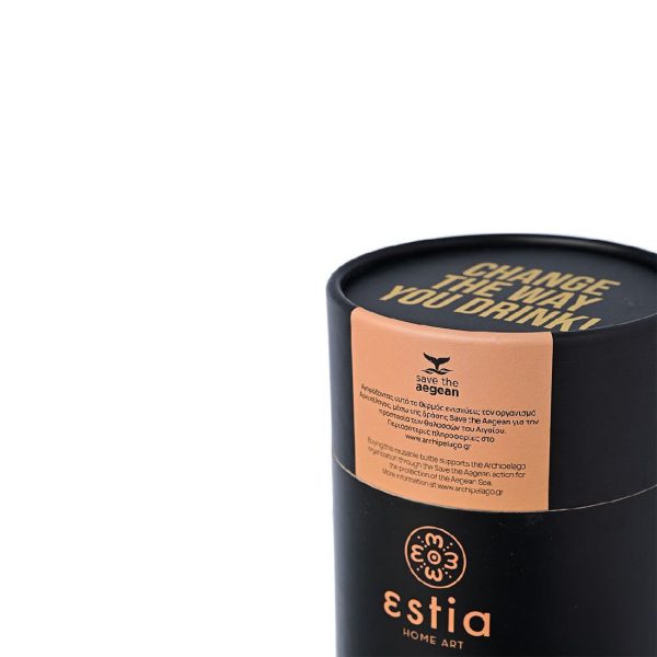 ESTIA Θερμος COFFEE MUG SAVE THE AEGEAN 350ml MIDNIGHT BLACK