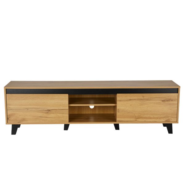 ARABICA TV STAND SONOMA Μαυρο 170x38xH49cm