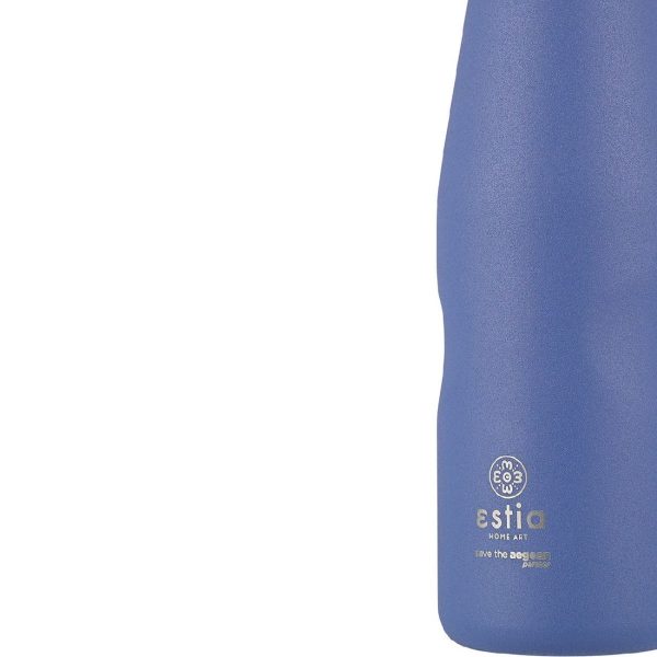 ESTIA Θερμος TRAVEL FLASK SAVE THE AEGEAN 500ml DENIM BLUE