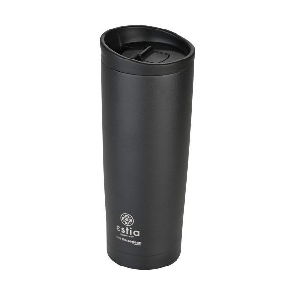 ESTIA Θερμος TRAVEL MUG SAVE THE AEGEAN 450ml MIDNIGHT BLACK