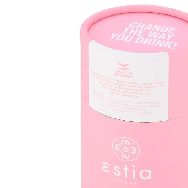 ESTIA Θερμος TRAVEL FLASK SAVE THE AEGEAN 350ml BLOSSOM ROSE