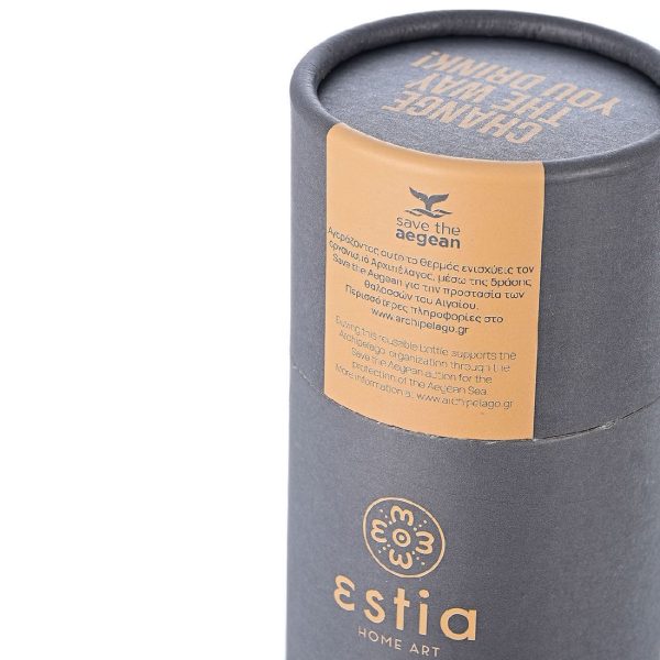 ESTIA Θερμος TRAVEL CUP SAVE THE AEGEAN 500ml FJORD GREY