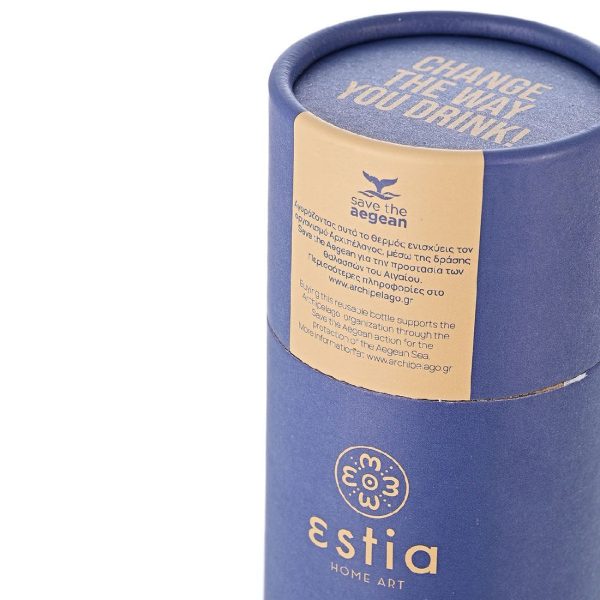 ESTIA Θερμος TRAVEL CUP SAVE THE AEGEAN 500ml DENIM BLUE