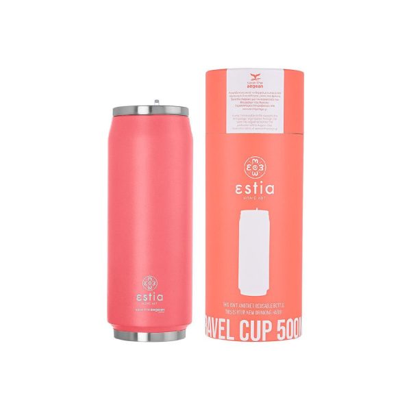 ESTIA Θερμος TRAVEL CUP SAVE THE AEGEAN 500ml FUSION CORAL