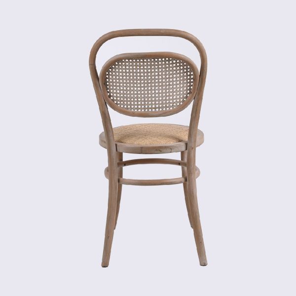 Καρεκλα TOON WOOD W⁄RATTAN SEAT⁄BACK ANT.GREY W41xD41xH46⁄89CM