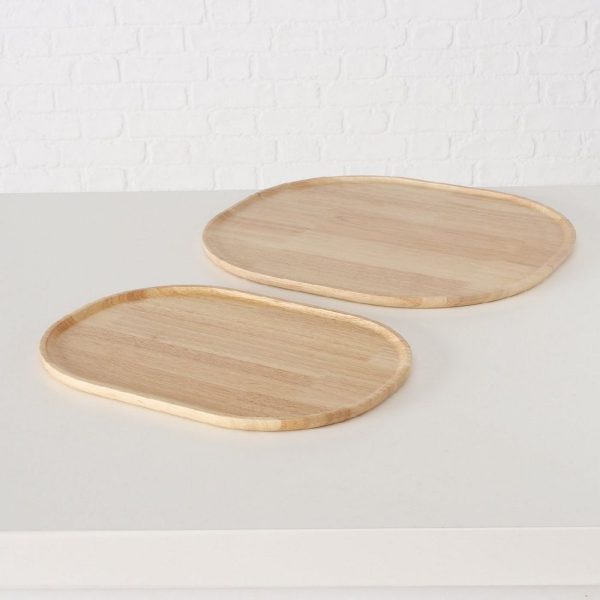 Δισκος Set⁄2 Οβαλ Φυσικο Erve L29-40 W39-45cm Rubber wood