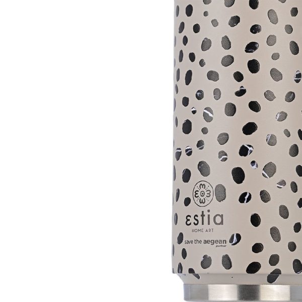 ESTIA Θερμος TRAVEL CUP SAVE THE AEGEAN 500ml LEOPARD TAUPE